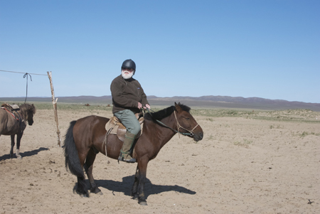 David on Mongolian horse