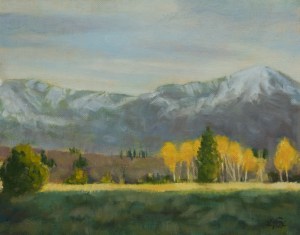 Wyoming Aspens   oil   8"x 10"