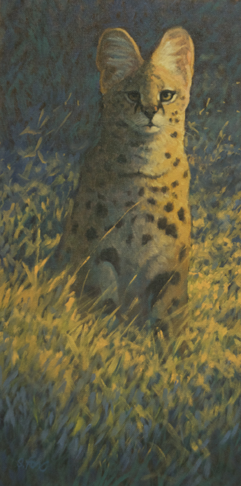 Up At Dawn  oil  16"x 8"