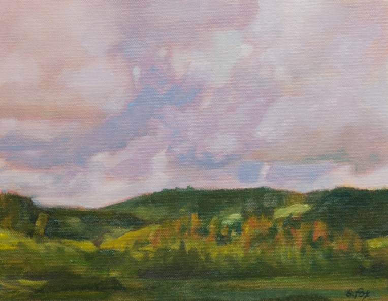 Sunset, Dry Lagoon oil 8"x 10"