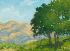 Sunny Summer Day  6x8 oil on canvasboard