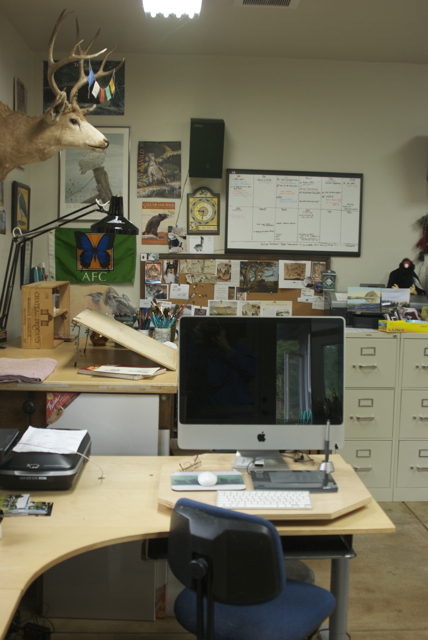 Easel is on the right