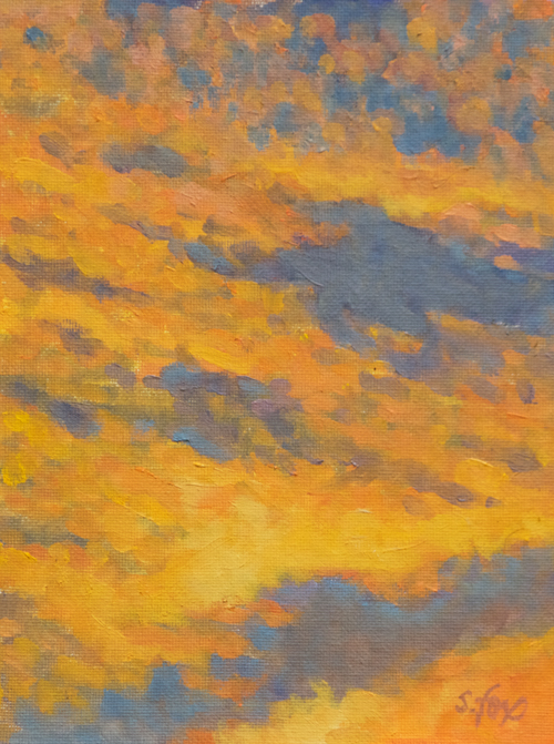 Sunset Tapestry 8x6" oil on canvasboard