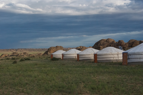 Ikh-Nart-ger-camp Oncoming storm, Red Rocks ger camp, Ikh Nartiin Chuluu Nature Reserve