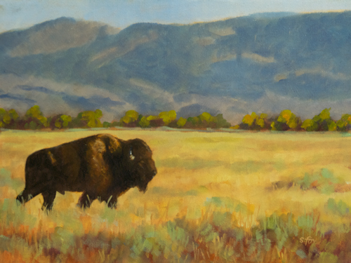 Strollin' Along On Antelope Flat 8x10" oil on canvas