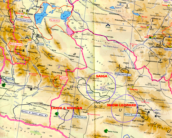 The three destinations we will travel to 