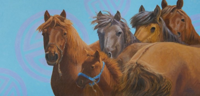 "Watching You" oil 12x24"