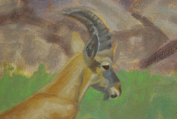 Detail of head in progress