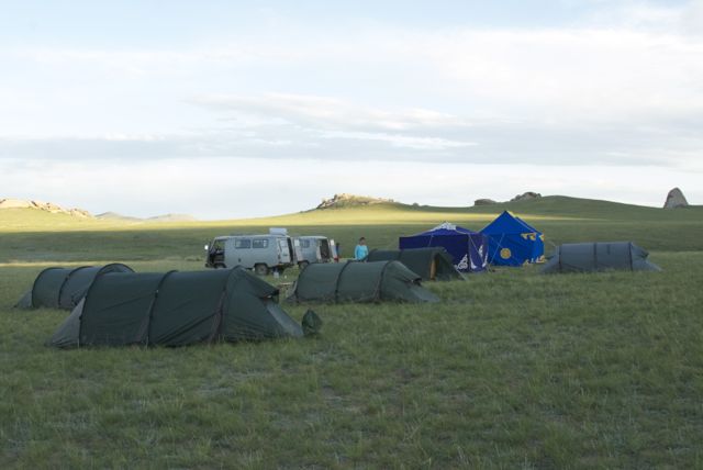 The view  from camp looking away from the mountain