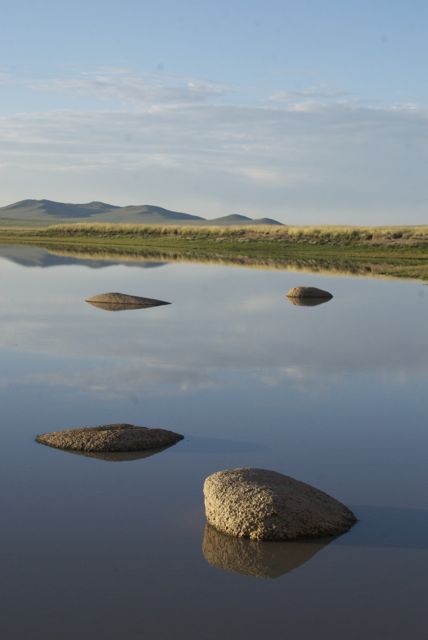 Morning light on the small lake