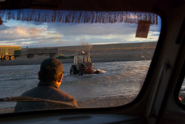 Now it was our turn. Here's comes "our" tractor.