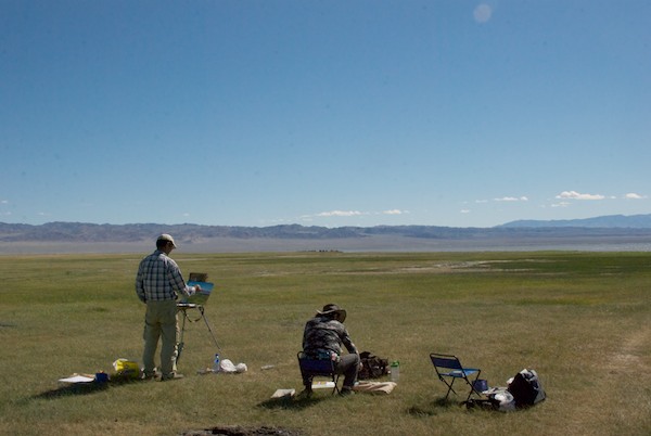 Magvadorj and Tugsoyun taking advantage of the afternoon light
