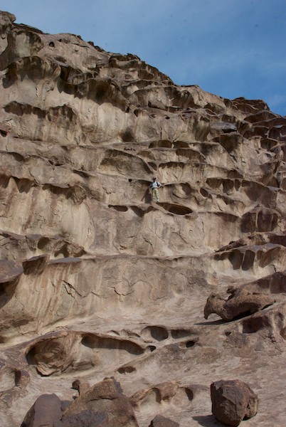 I loved these fluted rock formations and wish I'd been able to photograph them in more interesting light.