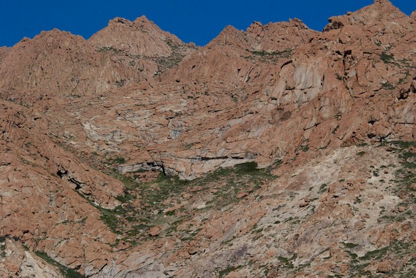 Close-up of the mountain