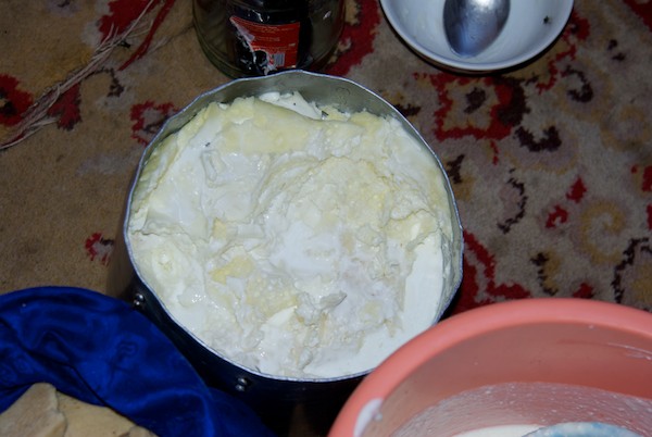 One of my most favorite things in Mongolia...urum, otherwise known as clotted cream.