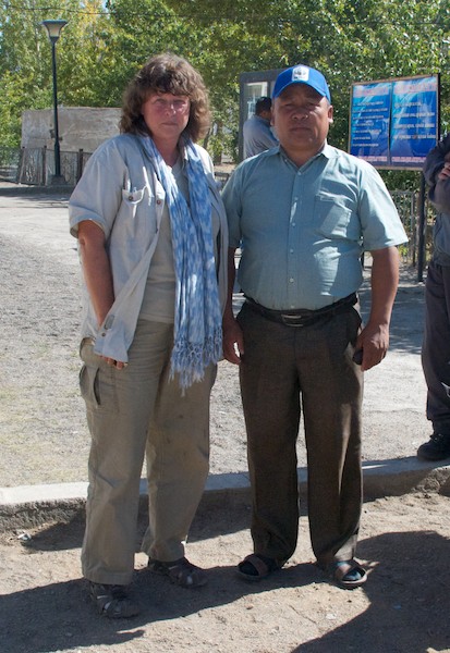 Myself and Batsaikhan Baljiinnayam, the Saiga Ranger Network coordinator