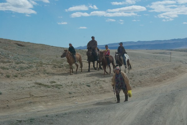 Met and passed this family.