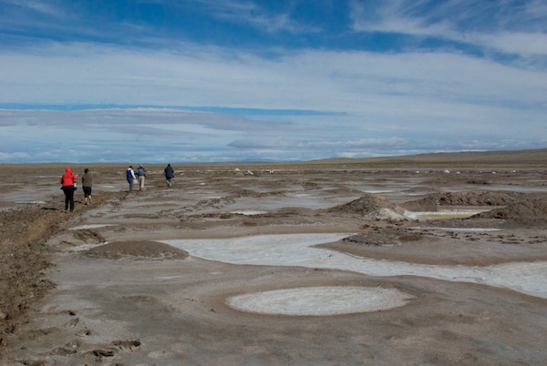 Our host led us all the way out into the middle of the deposit.