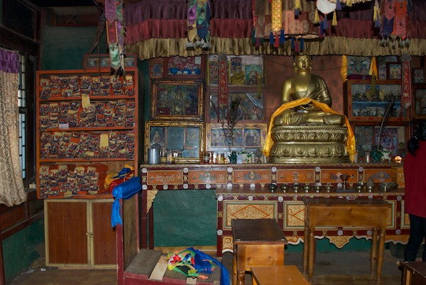 Main altar in the old temple.