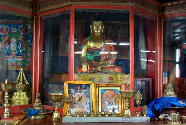 The main altar in the new temple.