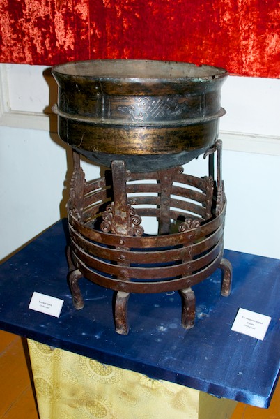 Before they had enclosed stoves, this is how a ger was heated and food prepared.