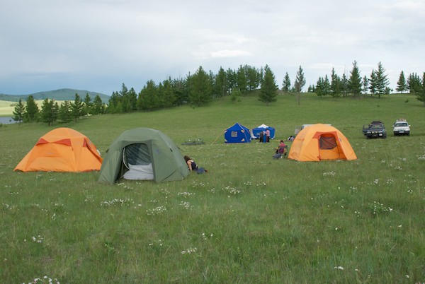 All set up and relaxing in camp.