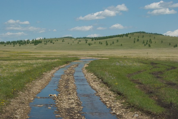 Sometimes the roads were more water than earth...