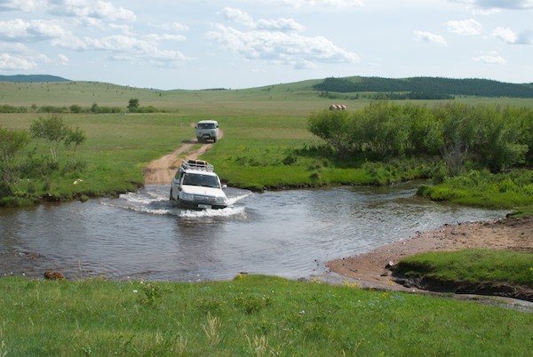 It had been raining a lot so there were streams to ford.