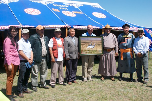 Dr. George Archibold. Founder of the International Crane Foundation, was honored at the opening ceremony.