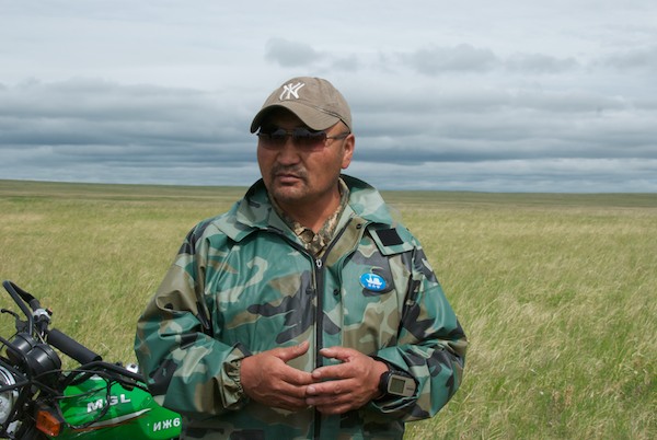 This is Batmunkh, one of the six rangers who patrol the reserve.