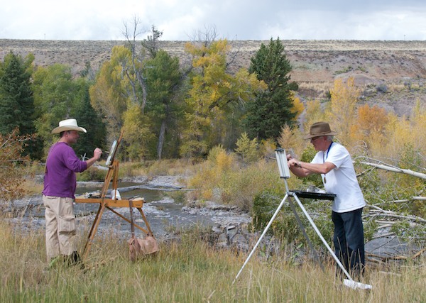 Bob Bahr and Heiner Hertling getting serious.