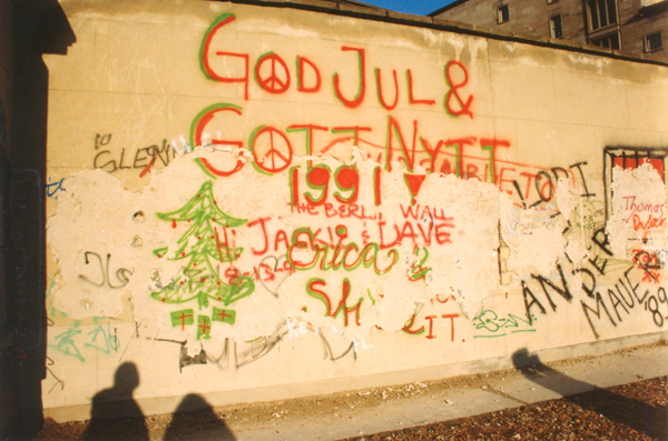 Since it was December, someone left a holiday message.