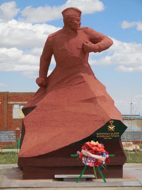 Statue in Chandmani dating from socialist times