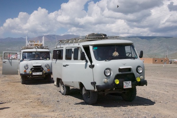 Russian Fergon vans, the vehicle of choice, and necessity, when heading out into the deep countryside