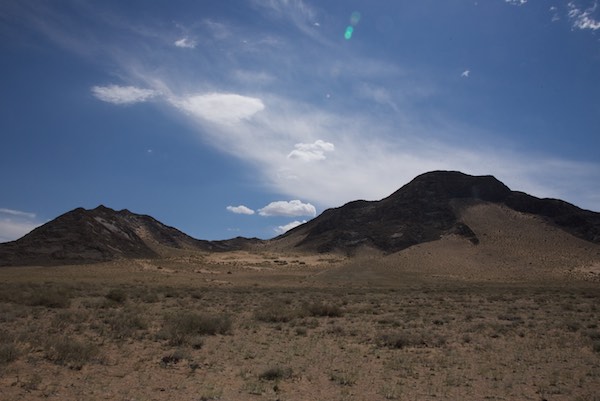Black rock mountains
