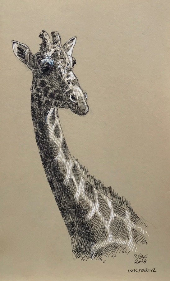 Inktober 14- "Giraffe"
